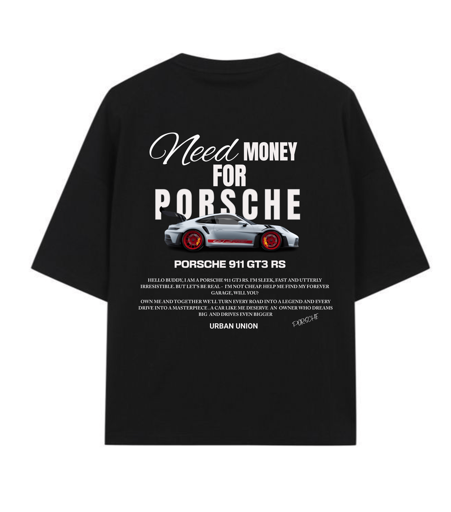 Porsche Oversized Tee (Black)